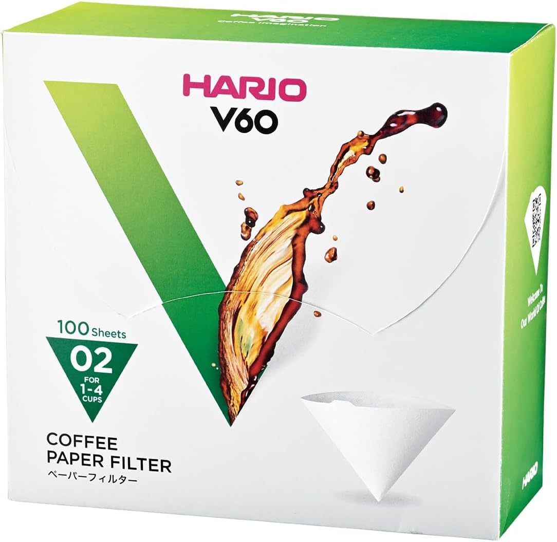 Hario Coffee White Paper Filter Size 02