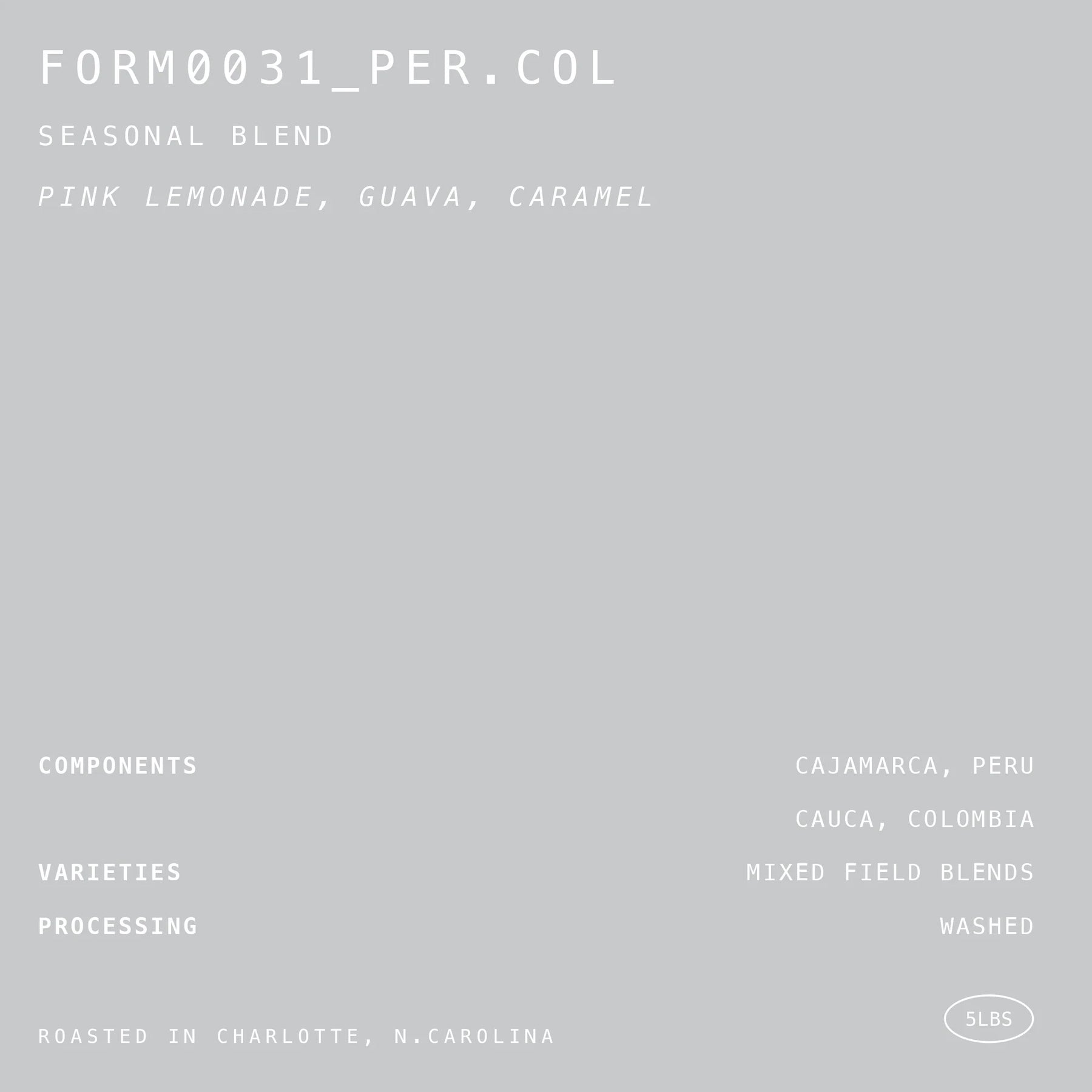 HEX-FORM 0031_PER.COL -Seasonal Blend-10oz